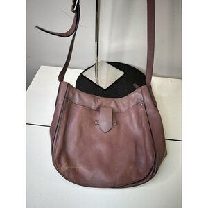 Frye Olivia Large Crossbody Purse Violet/Purple Lilac Leather Stain 10.5x9.5x3.5